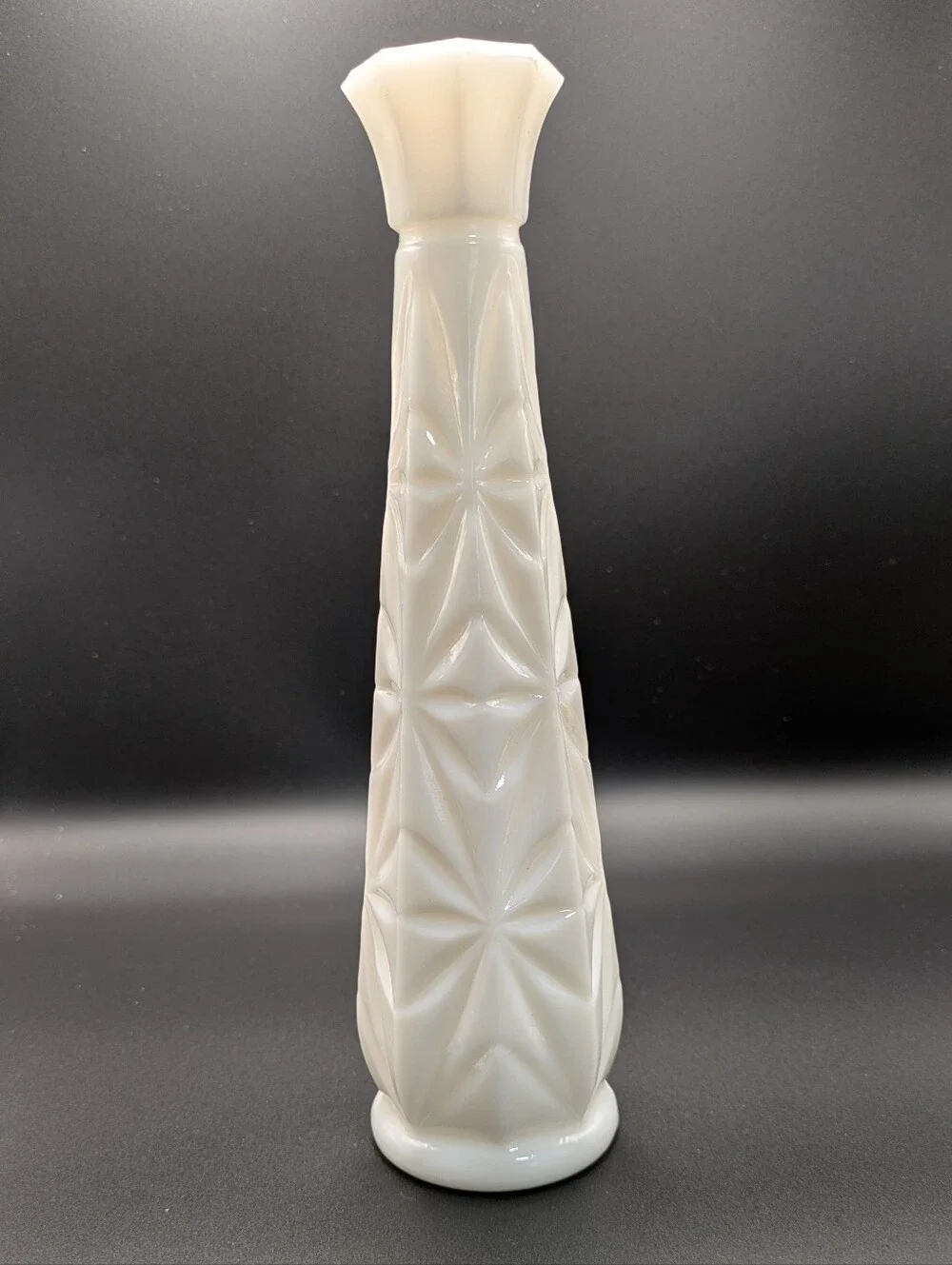 Elegant White Milk Glass Bud Vase - Home Accents